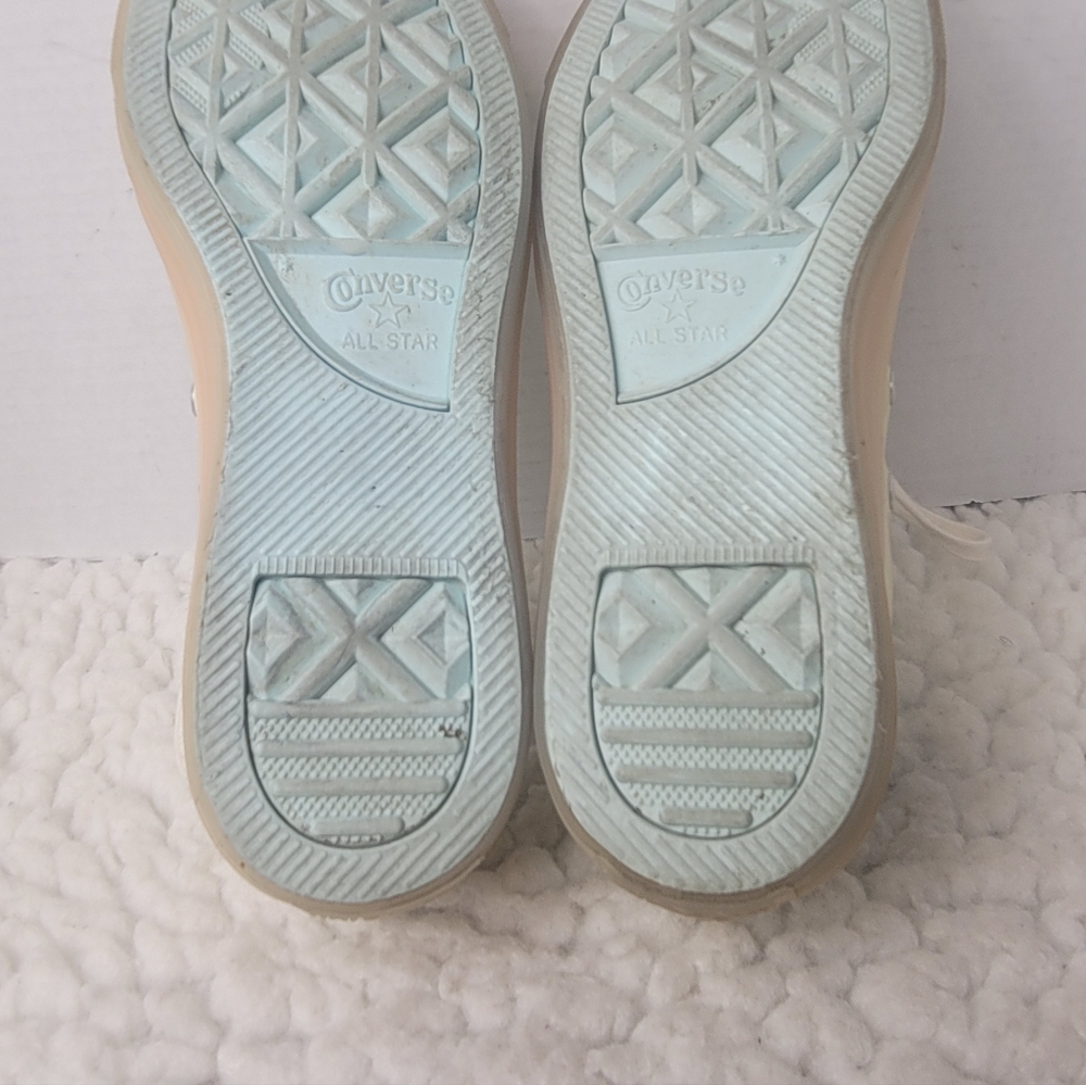 Converse Chuck Taylor All Star Lift Ox Egret White Teal Tint Platform W9 - Picture 10 of 10